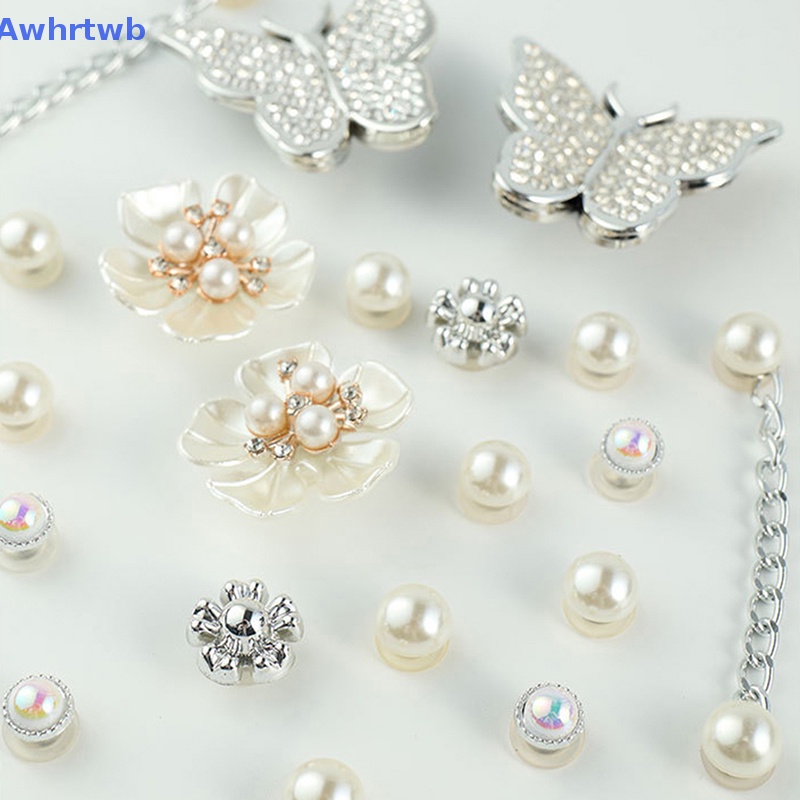 1 Bộ Phụ Kiện Trang Trí Giày Hình Giày Croc Đính Ngọc Trai / Bướm / Hoa Có Thể Tháo Rời Cho Bé Mới