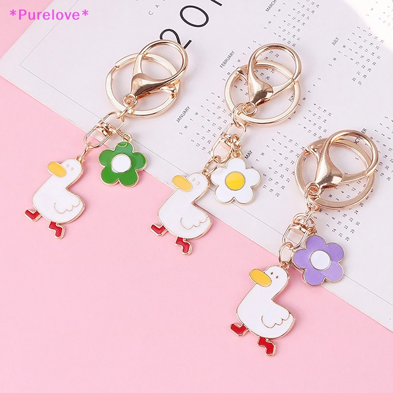 Móc Khóa Hình Chú Vịt Hoạt Hình Xinh Xắn Mới