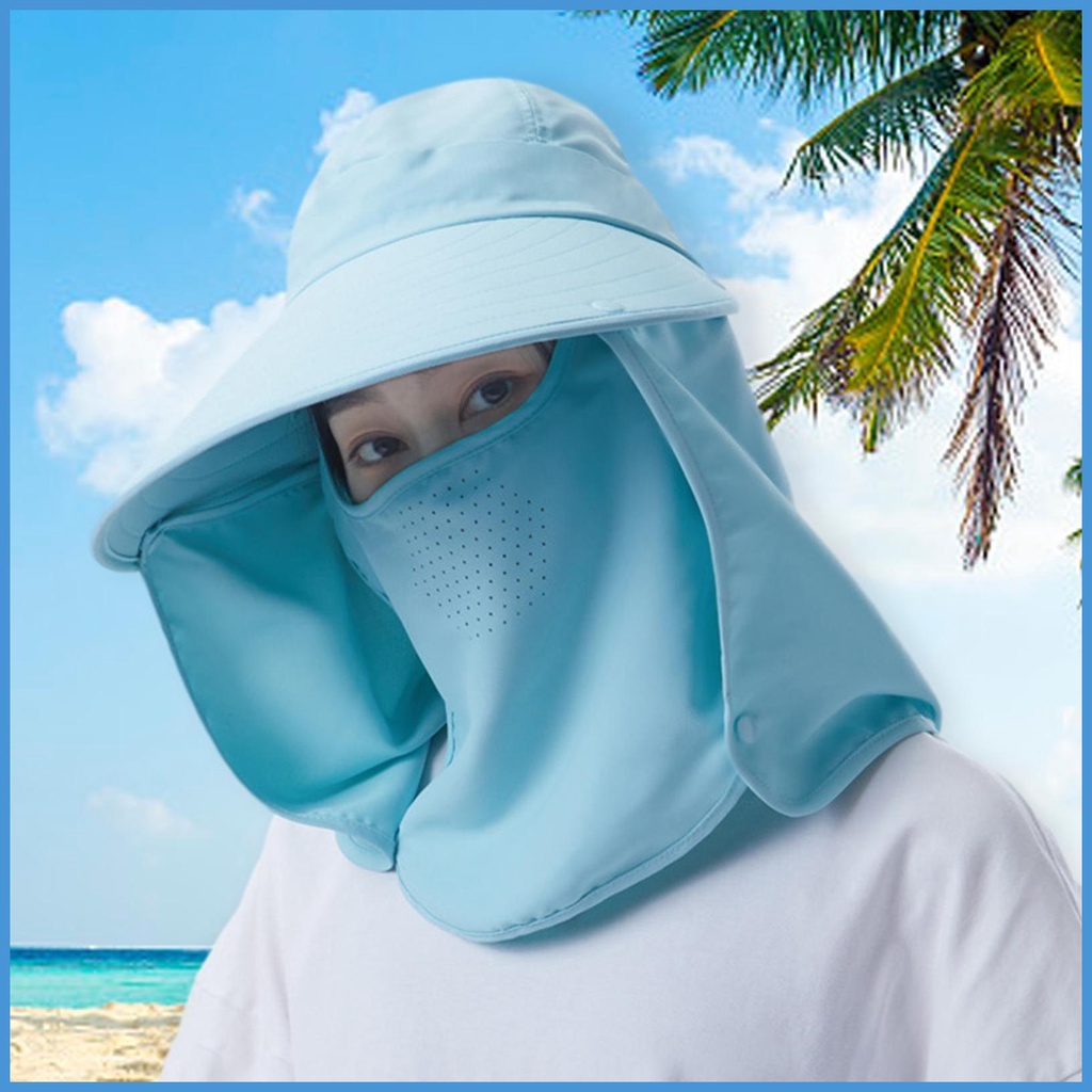 Mũ Rộng Vành Che Phủ Toàn Diện Chống Tia UV Có Thể Tháo Rời Đa Năng Thời Trang Mùa Hè Dùng Khi Đi Cắm Trại