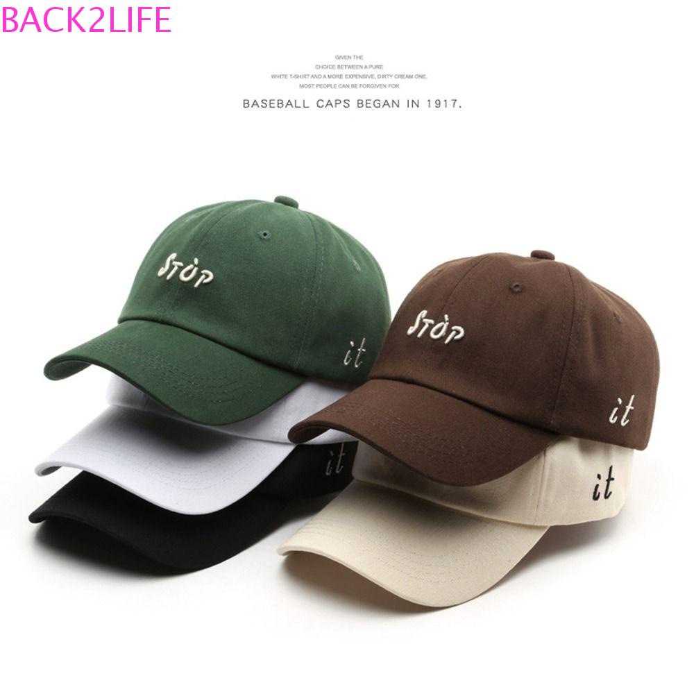 Mũ Lưỡi Trai Thêu Chữ Tiếng Anh BACK2LIFE Thời Trang Đường Phố Cá Tính Cho Nữ