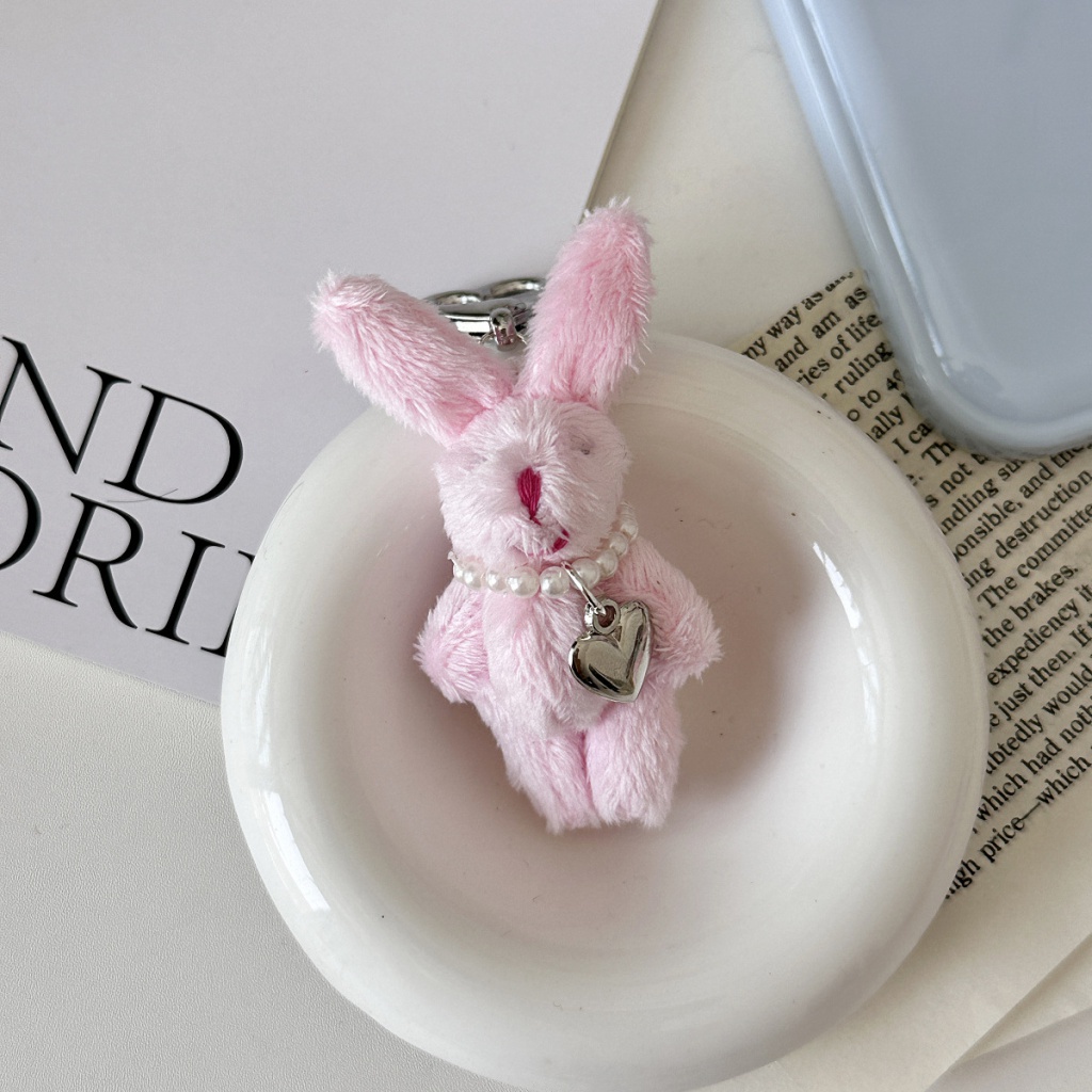 Móc Khóa Thỏ Nhồi Bông Phong Cách Hoạt Hình Dễ Thương