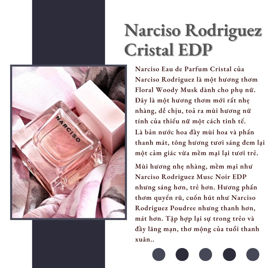 Nước hoa nữ Narciso Rodriguez Cristal EDP chiết 10ml chính hãng - Delimaperfume