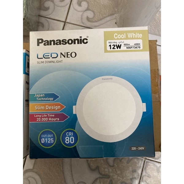 Đèn led Panel tròn âm trần Panasonic 6w 9w 12w Neo Slim as trắng - vàng - trung tính - 3 chế độ màu