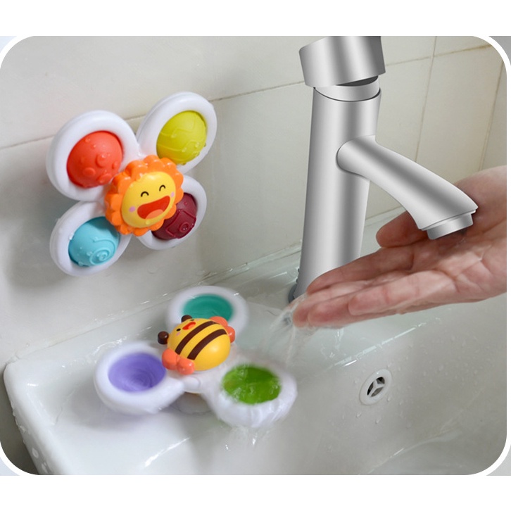 Set 3 Đồ Chơi Xoay Vòng Có Chuông Hình Cối Xay Gió Nhỏ Hoạt Hình Cho Trẻ Em