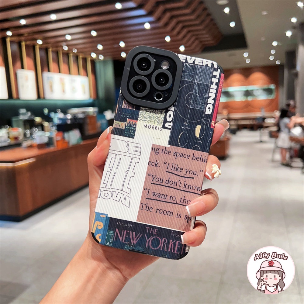 Ốp Điện Thoại Da Giả Viền TPU Dẻo Họa Tiết Tranh Sơn Dầu Chống Bụi Bẩn Cho IPhone 14 Pro Max 11 12 11 Pro Max X 7Plus