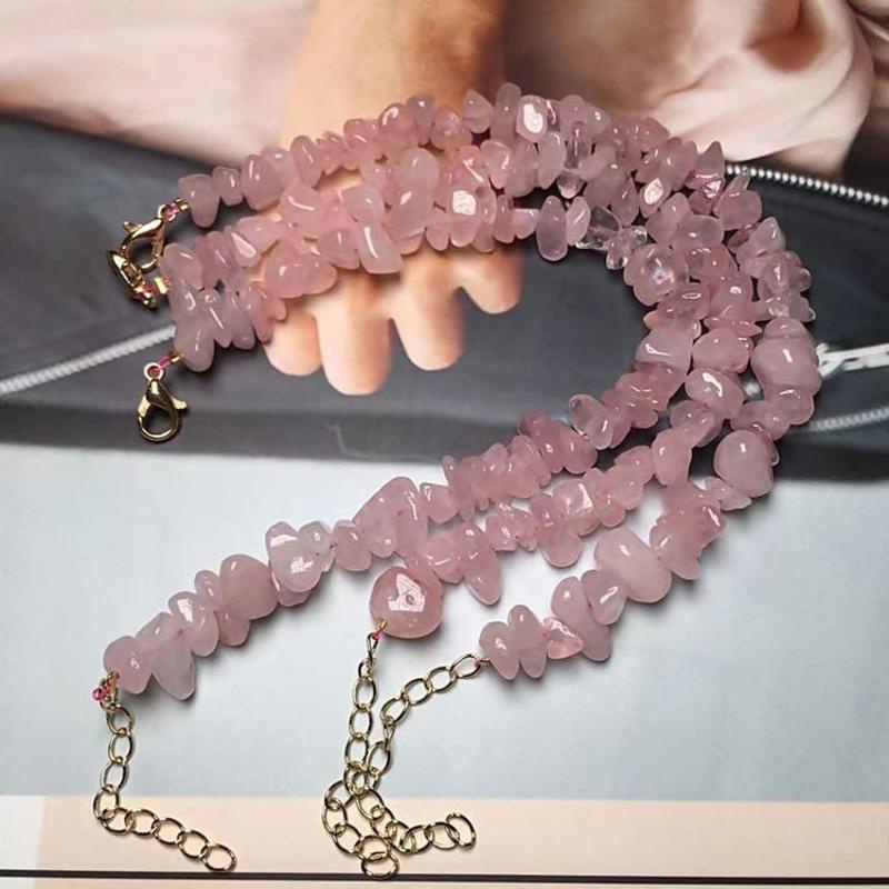 Vòng Tay Hoa Hồng Pha Lê Tự Nhiên
