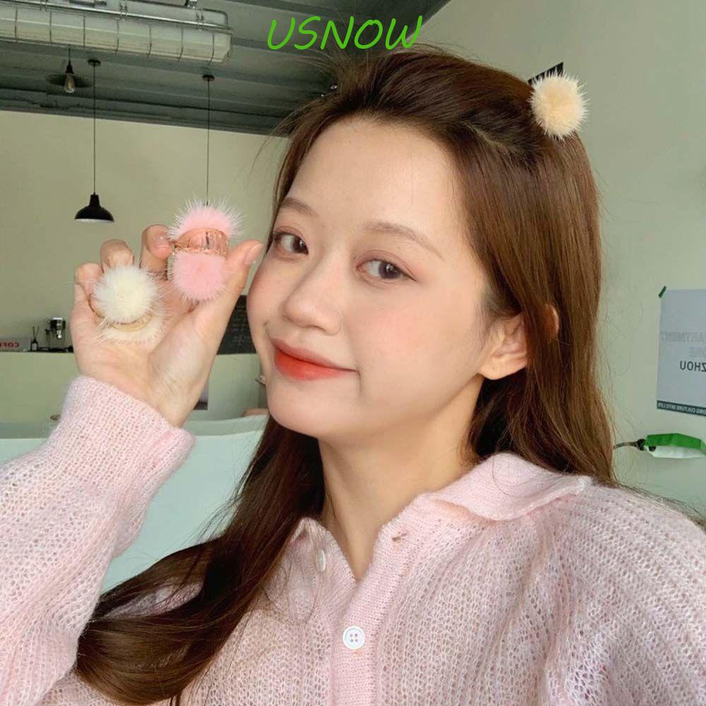 Kẹp Tóc Càng Cua Mini Bằng Lông Chồn Phong Cách Hàn Quốc Ngọt Ngào Cho Nữ Giá Đỡ