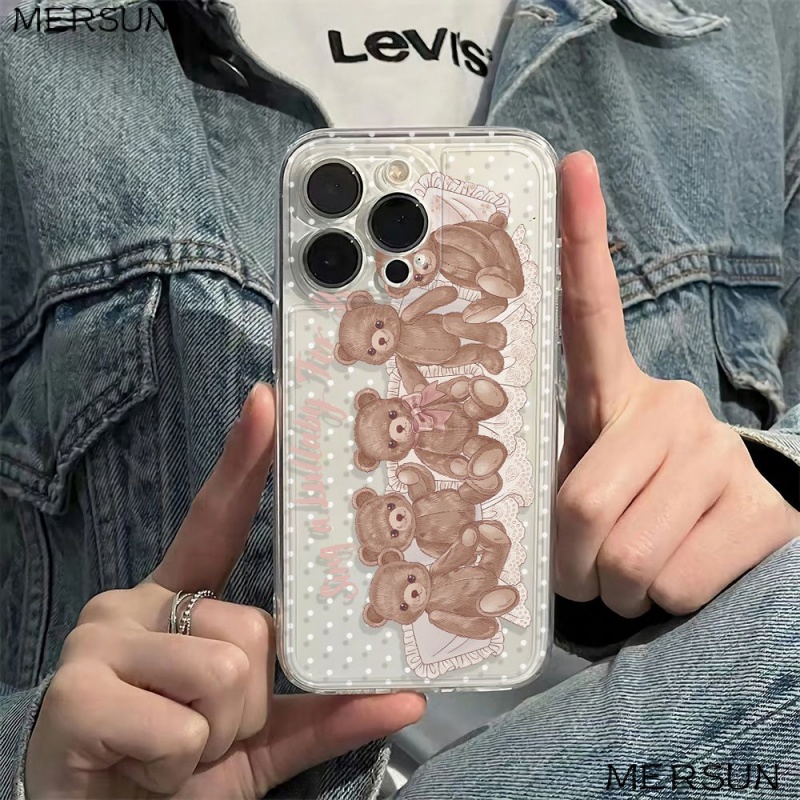 ✅Ốp Điện Thoại Mềm Chống Sốc In Hình Gấu 6In1114Pro max7813 iPhone12 Style 0JD0