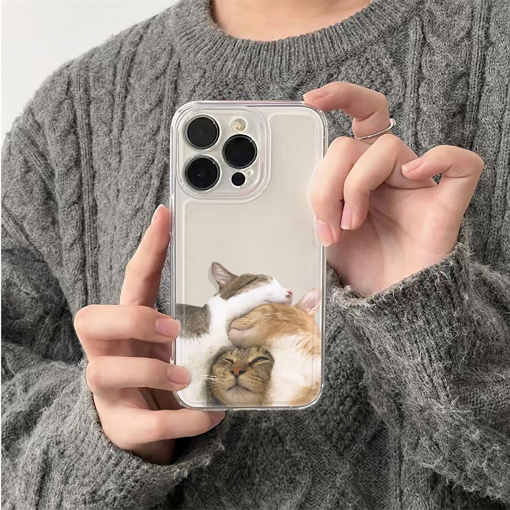 ✅Ốp Điện Thoại Mềm Chống Sốc In Hình Mèo Cho Iphone 7811iPhone1213 6In plusmax14pro X8BY