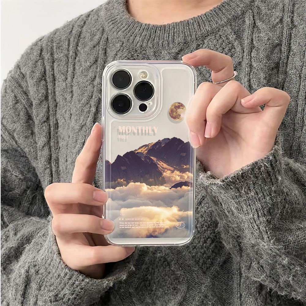 ✅Ốp Điện Thoại Dẻo Họa Tiết Ngọn Núi Tuyết Dễ Thương Chống Sốc Cho Iphone78Iphone12 6Inmax13 14pro 11 N3RH