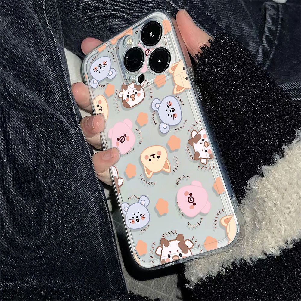 ✅Ốp Điện Thoại Dẻo Họa Tiết Động Vật Nhiều Màu Dễ Thương Chống Sốc Cho iPhone12max 14Promax 13 2UAI 11 6In 78