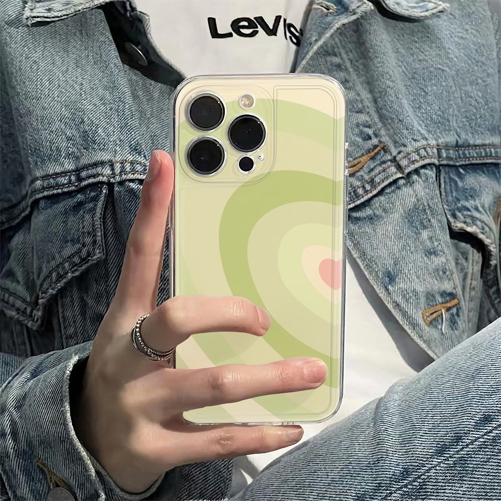 ✅Ốp Điện Thoại Mềm Chống Sốc Họa Tiết Trái Tim Cho iPhone 14pro 7811 12Max6In13 RMNT