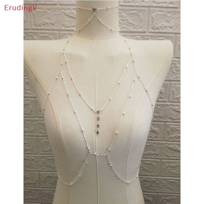 [ErudingV] Dây Chuyền Cơ Thể Bằng Kim Loại Dạng Chuỗi Đính Pha Lê Trang Sức Gợi Cảm Thời Trang Cho Nữ [Mới]