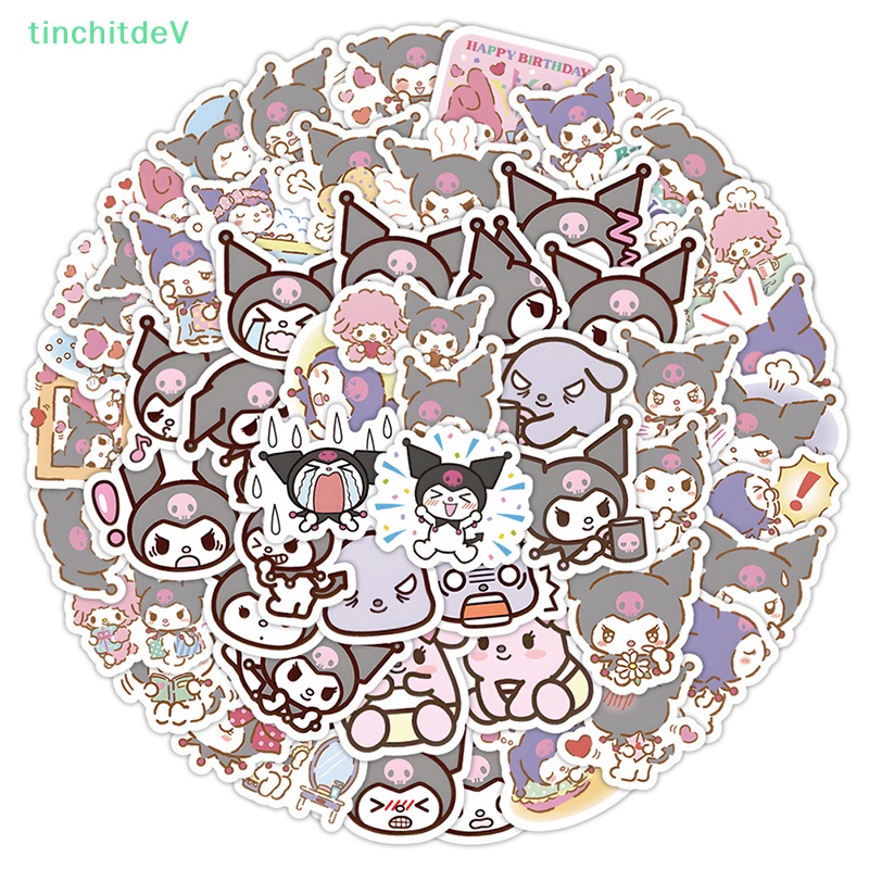 [TinchitdeV] Hình Dán Anime Kuromi Chống Thấm Nước Trang Trí Xe Đạp / Ván Trượt / Điện Thoại [Mới]