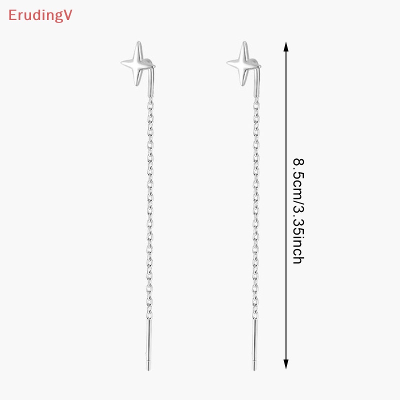 [ErudingV] Khuyên Tai Dáng Thả Dây Dài Tua Rua Mặt Ngôi Sao Leo Núi Dành Cho Nữ [Mới]