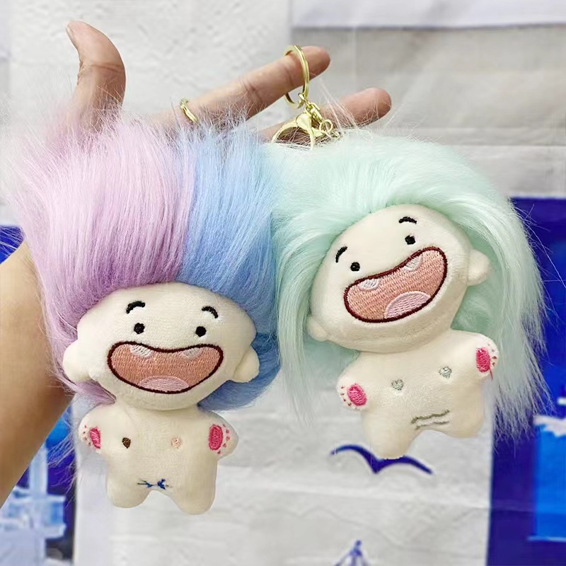 Móc Khóa Hình Búp Bê Nhồi Bông 10cm Dễ Thương