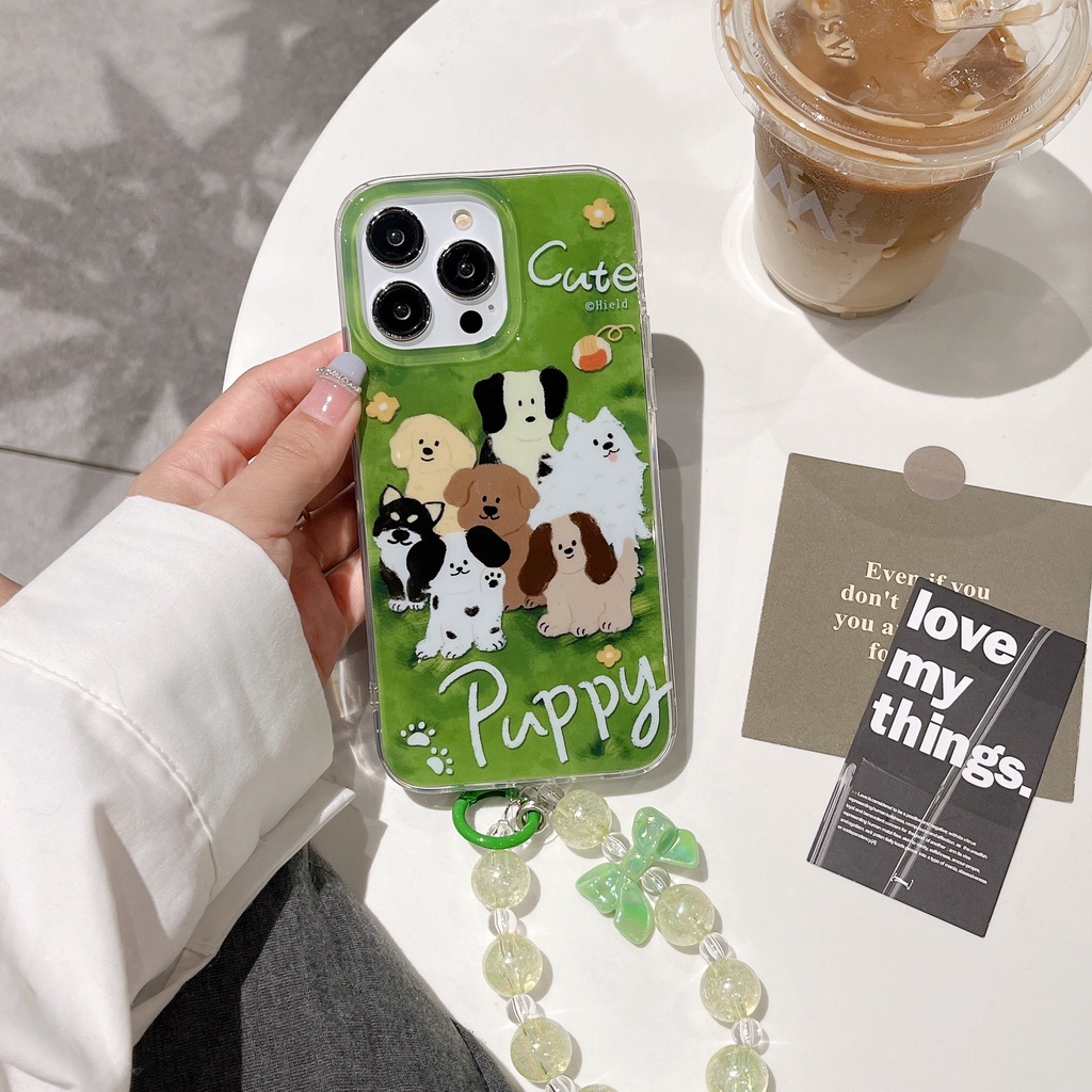 Ốp Điện Thoại IMD Hai Mặt Chống Sốc Kèm Dây Đeo Cho Apple IPhone 14 13 12 11 Pro Max