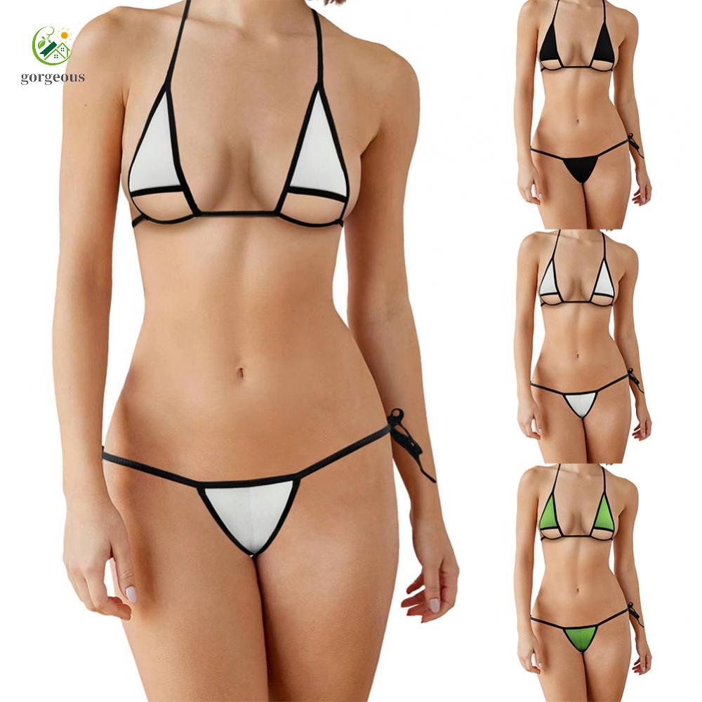 GORGEOUS~2x Females Sexy Brazilian Swimwear Thong Bikini Set Bra G-String Underwear