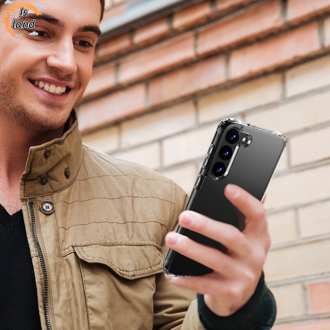 Ốp Điện Thoại Hình Vuông Trong Suốt Chống Sốc Cho S23plus S23 +