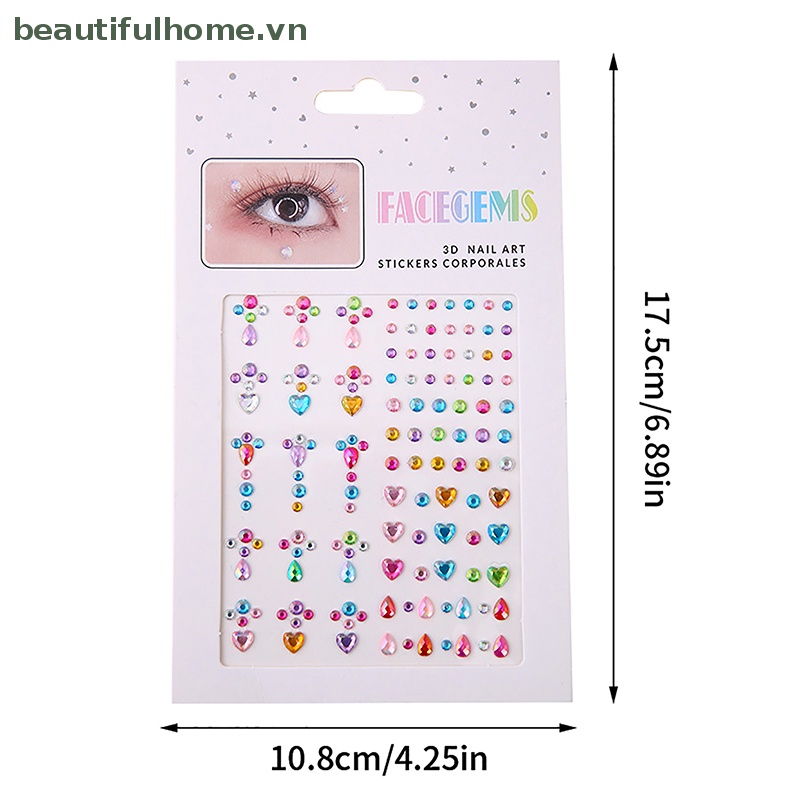 Đá Quý / Ngọc Trai / Kim Cương Pha Lê Trang Điểm Mắt / Cơ Thể Nghệ Thuật