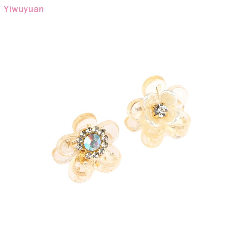Bộ 10 Kẹp Tóc Hình Hoa Mini Bằng Resin Dễ Thương