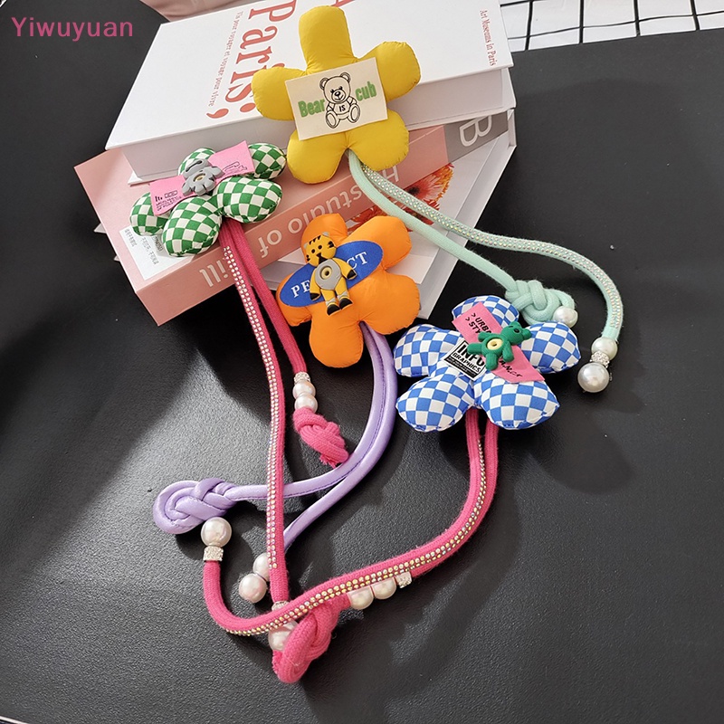 < Yiwuyuan > Mặt Dây Chuyền Ba Chiều Bằng Vải Hoa Ngọt Ngào Dễ Thương Trang Trí Xe Hơi Mới Dành Cho Bạn Nữ