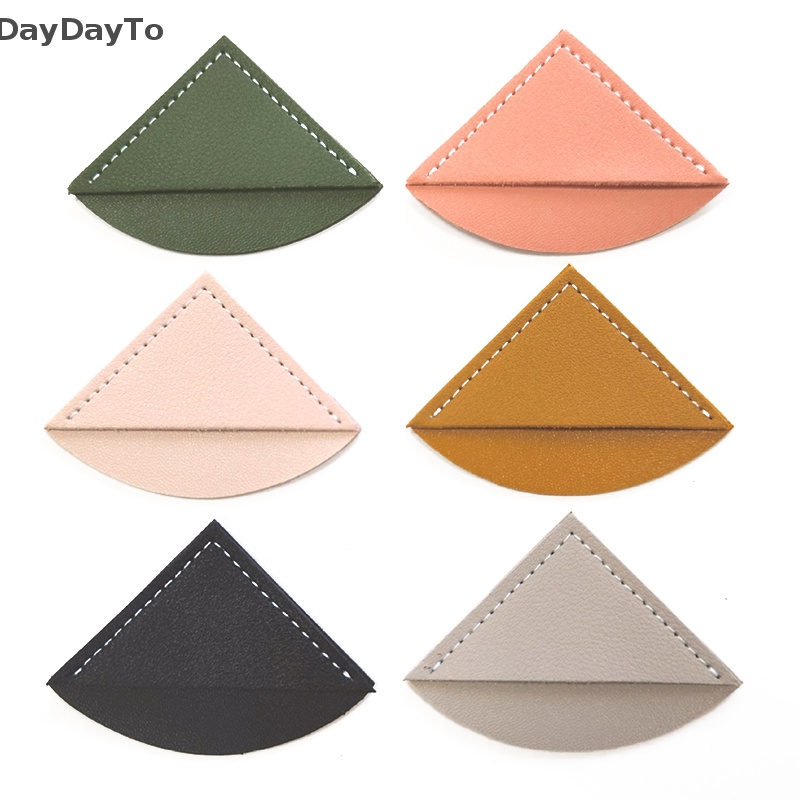 Daydo Thẻ Đánh Dấu Trang Sách Bằng Da Hình Tam Giác Phong Cách Vintage