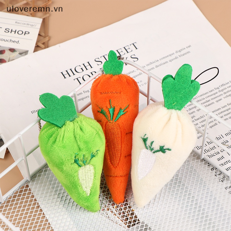 Móc Khóa Hình Củ Cà Rốt Nhồi Bông Dễ Thương