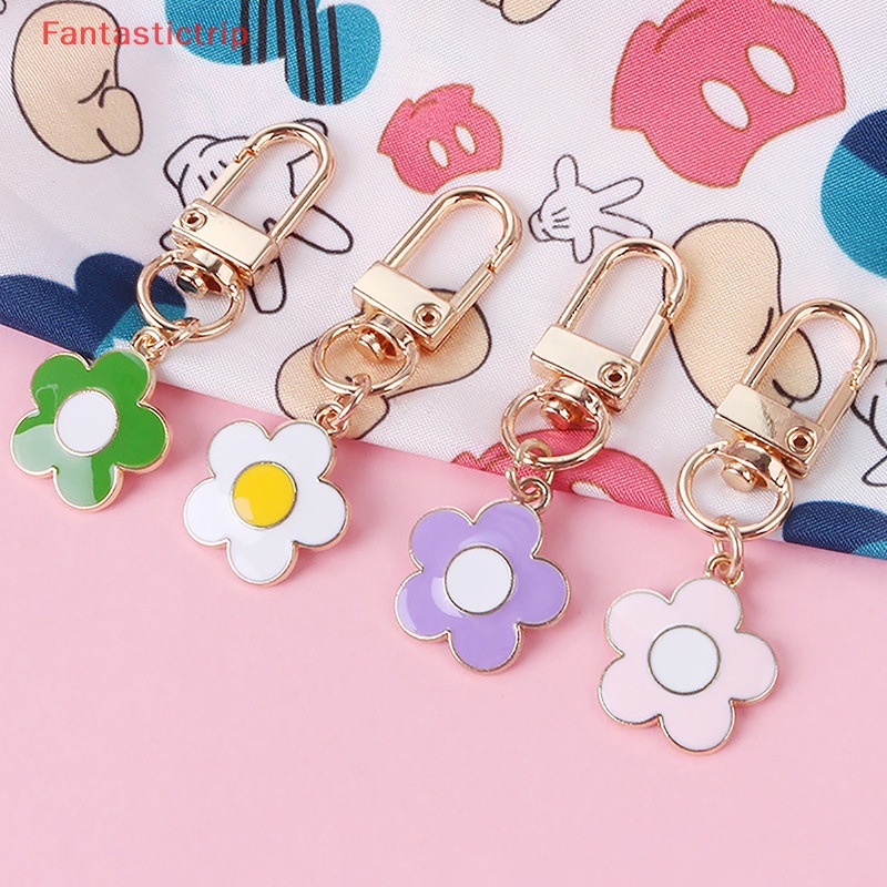 1 Móc Khóa Kim Loại Hình Bông Hoa Nhỏ Xinh Xắn Mới