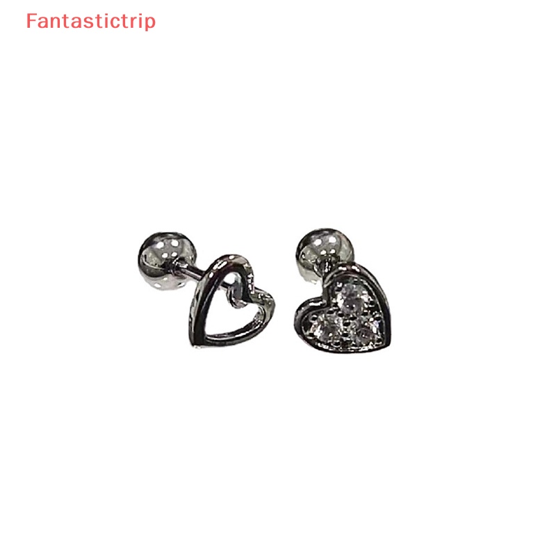 1 Đôi Bông Tai Hình Trái Tim Xoắn Ốc Thời Trang Dành Cho Nữ