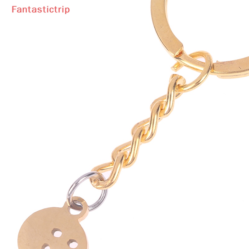 [Fantastictrip] Móc Khóa Mặt Hình Người Nhỏ Bằng Thép Không Gỉ Vui Nhộn Kiểu Mới