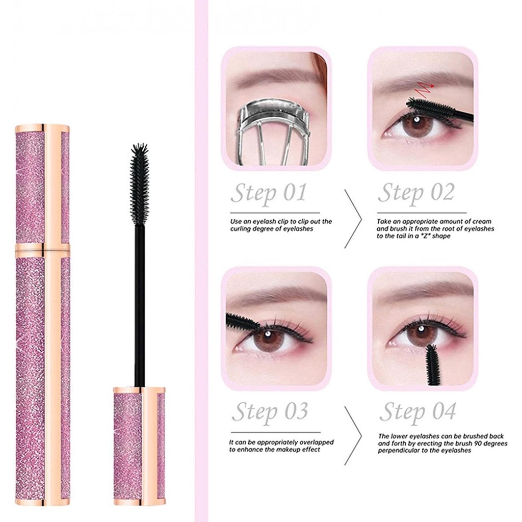 Mascara Màu Đen Kháng Nước Chống Thấm Mồ Hôi Không Dễ Phai Chuốt Mi Cong Vút Và Dày Hơn R2C3