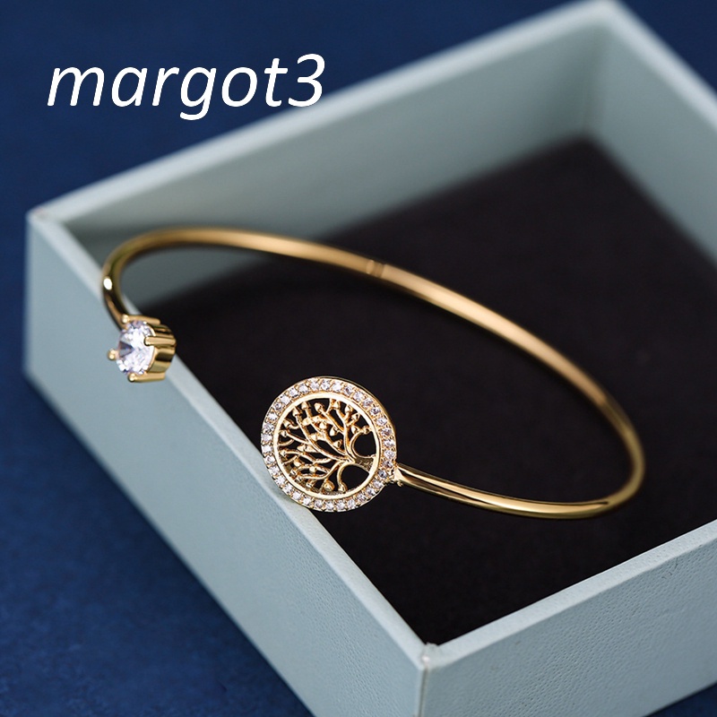 Margot Vòng Tay Đính Đá Zircon Trắng Dễ Thương Có Thể Điều Chỉnh Cho Nữ