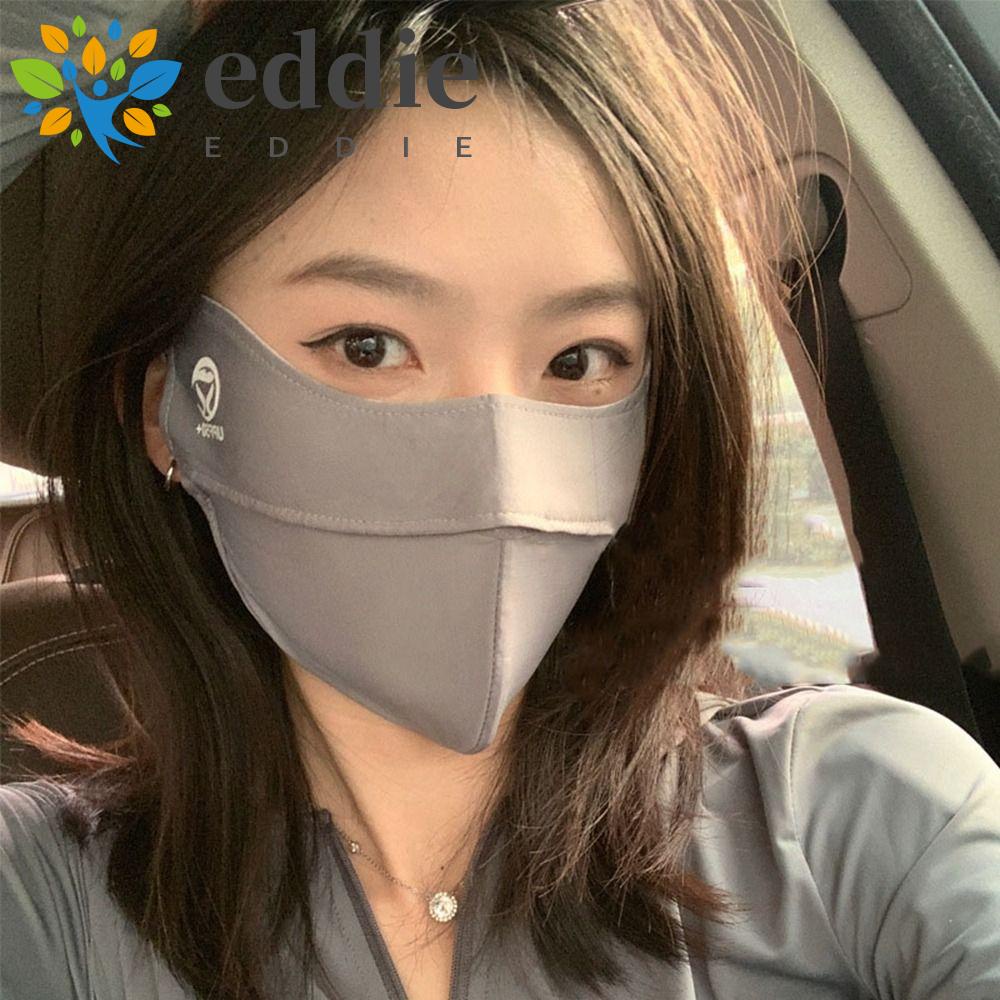 Khẩu Trang 26Eddie Bằng Lụa Lạnh Co Giãn Thoáng Khí Chống Tia UV Màu Sắc Đơn Giản