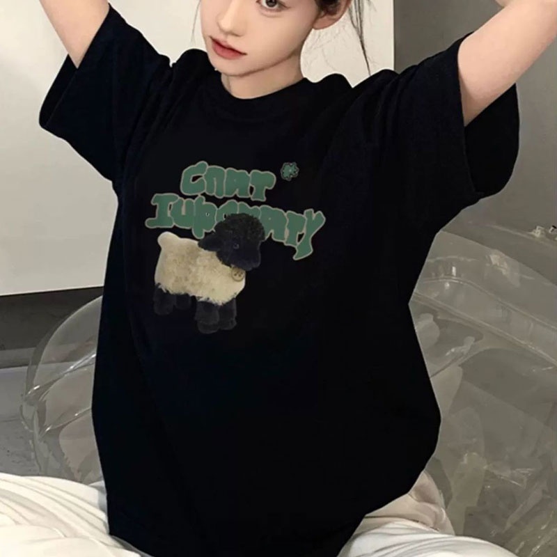 Áo Thun Tay Ngắn Dáng Rộng Phong Cách Đường Phố Mới