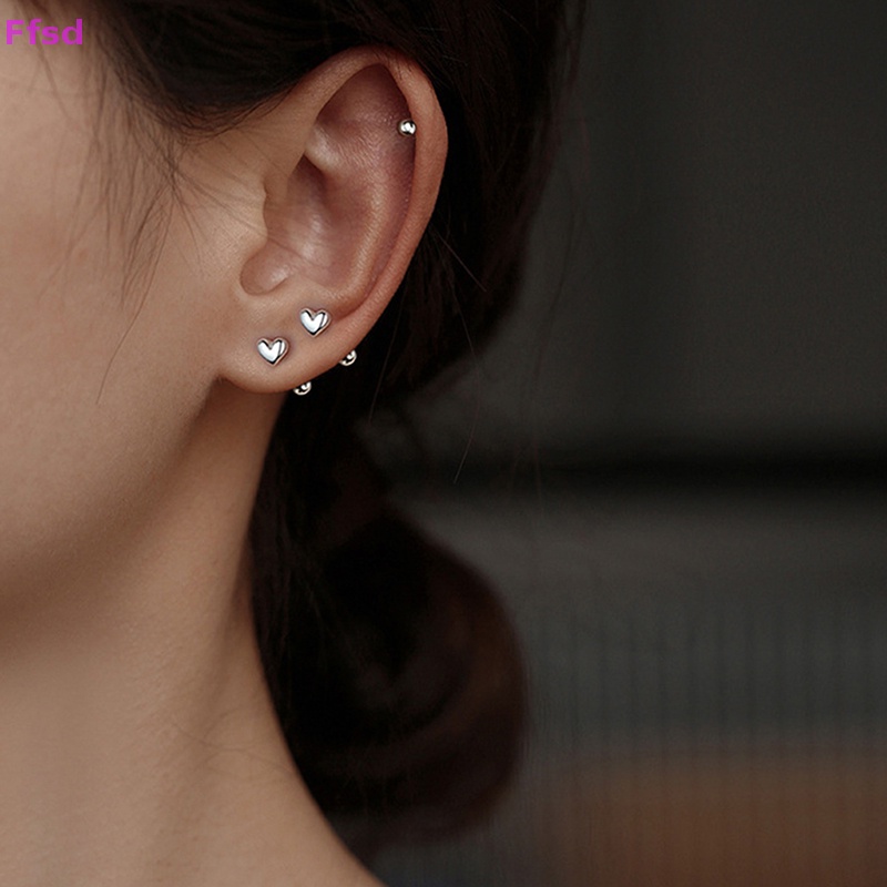 1 Đôi Khuyên Tai Hình Trái Tim Dạng Xoắn Ốc Dành Cho Nữ