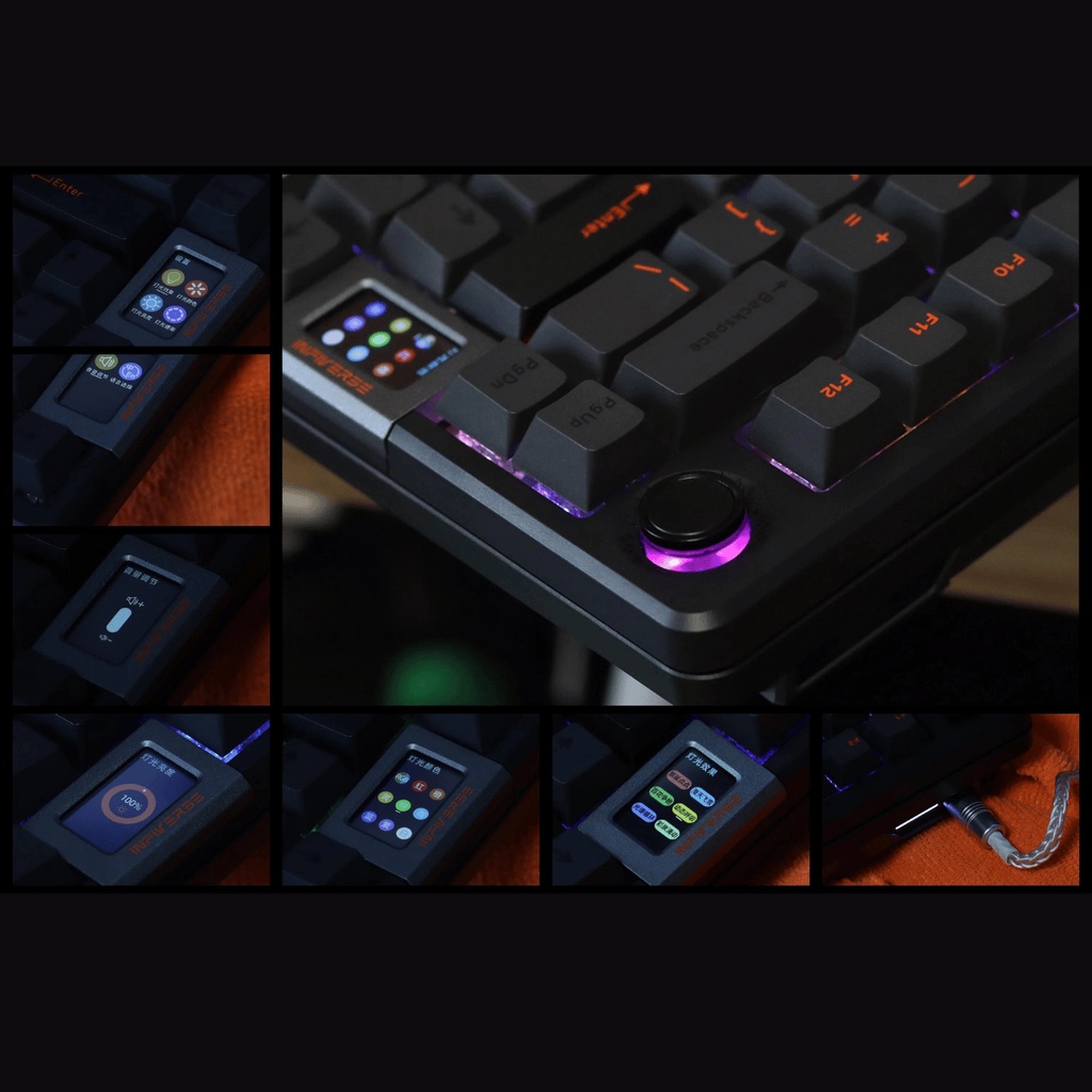 Bàn phím cơ custom Infiverse Infi75 mạch xuôi, màn hình led, 75% âm gõ stock hay nhất - KICAP