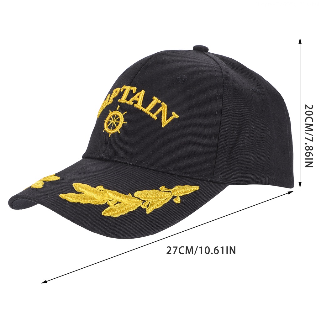 Mũ Lưỡi Trai 27x20cm Màu Đen Chất Liệu Cotton In Chữ Captain America Thời Trang Cho Nữ