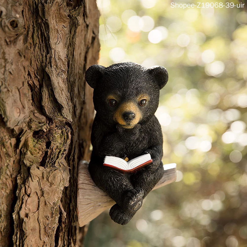 Mô Hình Gấu Phát Sáng Trong Bóng Tối Trang Trí Sân Vườn