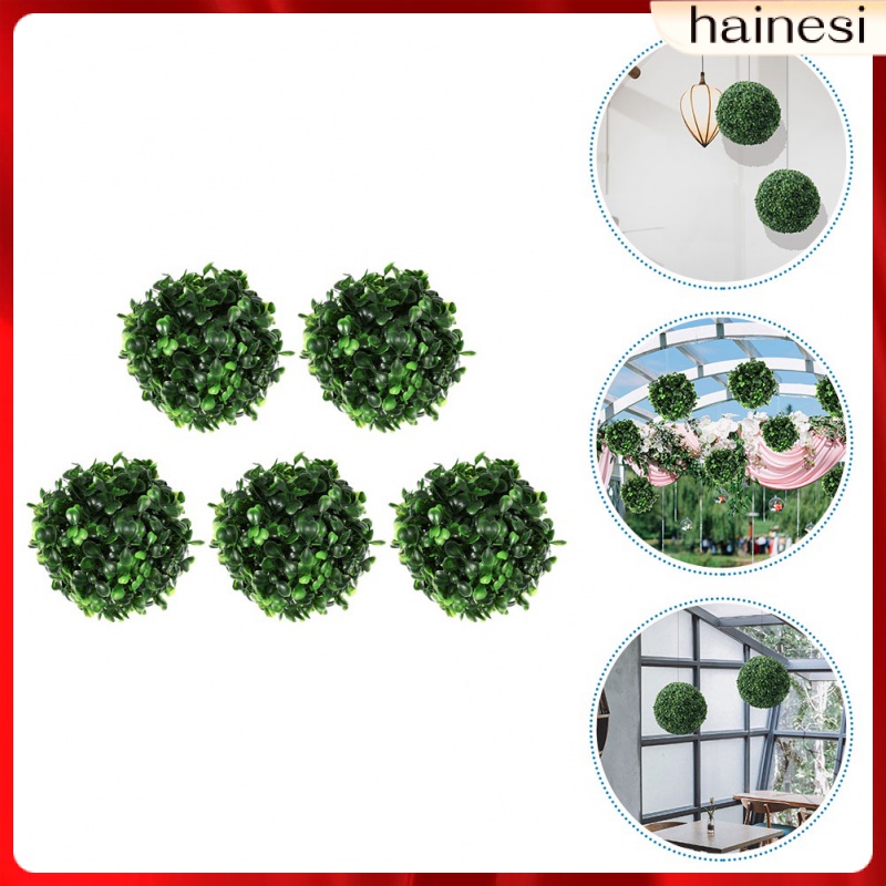 Set 5 Quả Bóng Cỏ Nhân Tạo Bằng Nhựa Dùng Trang Trí Ngoài Trời