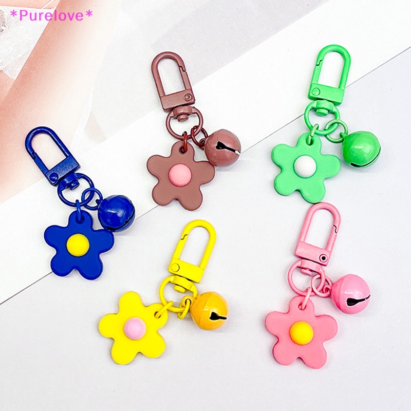 Móc Chìa Khóa Hình Hoa Nhiều Màu Sắc Dễ Thương Mới