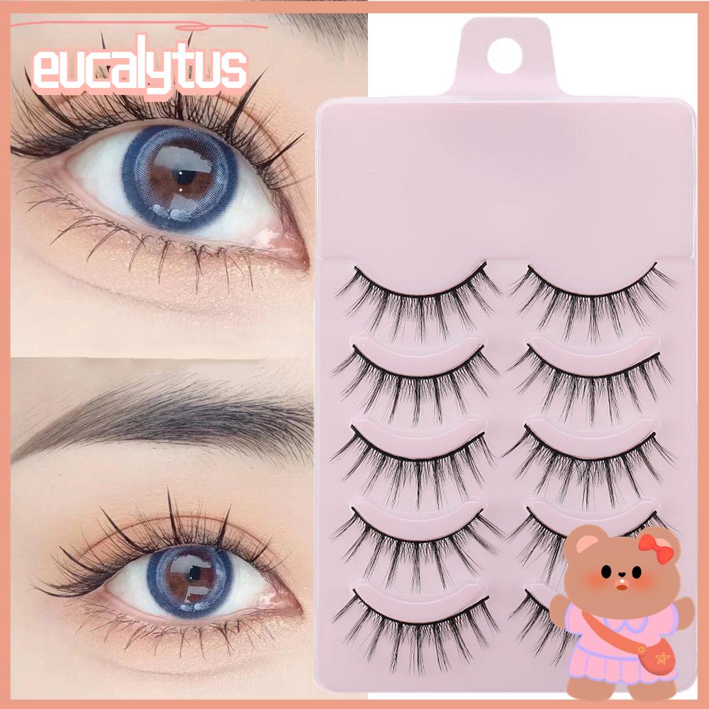 Bộ 5 Cặp Lông Mi Giả 3D Dài Tự Nhiên Nhiều Lớp Phong Cách Lolita