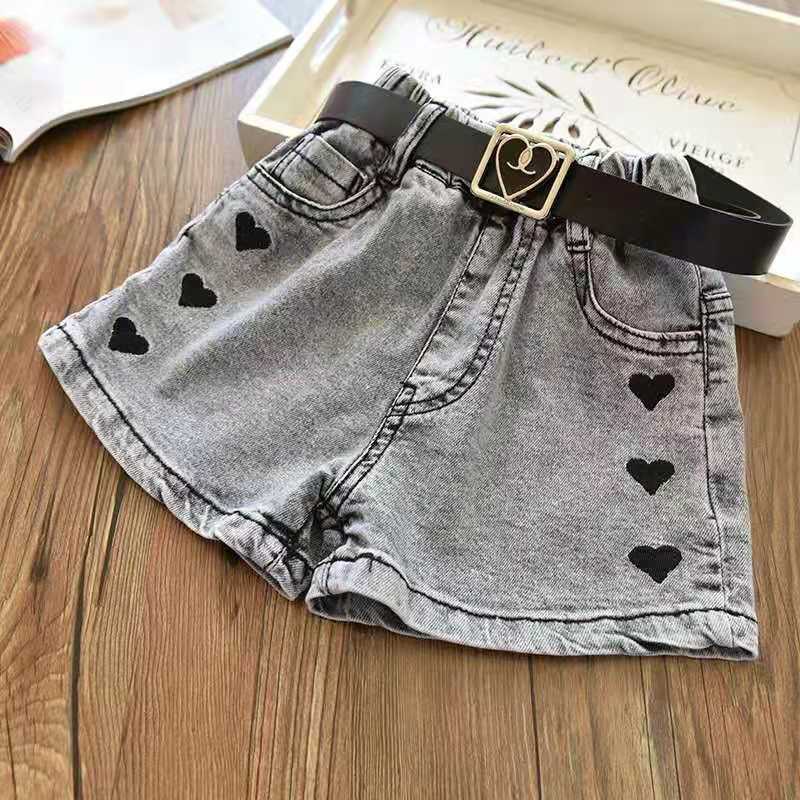 Quần Short Denim Lưng Cao Dáng Rộng Phong Cách Hàn Quốc Thời Trang Mùa Hè 2021 Mới Cho Bé Gái PIO8