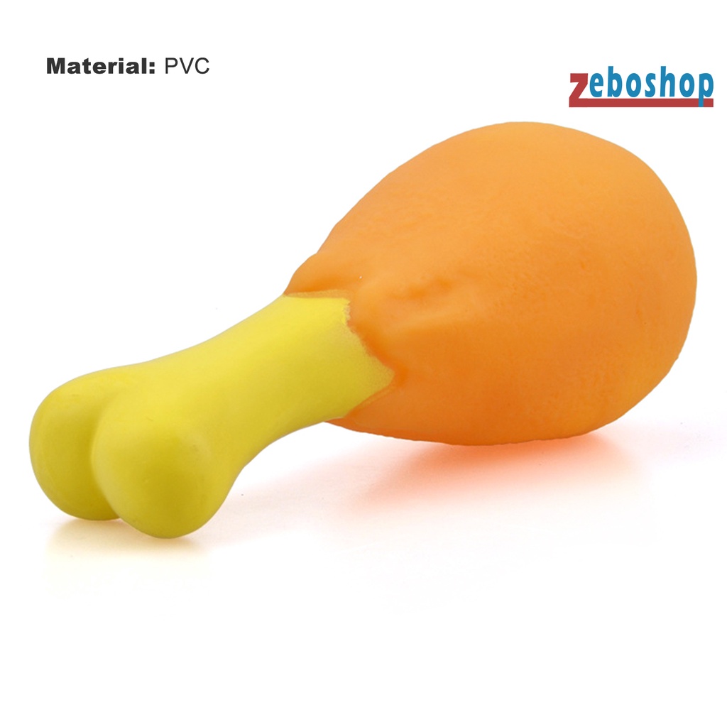 Đồ Chơi Tương Tác Hình Đùi Gà Bằng Cao Su PVC Co Giãn Cho Thú Cưng