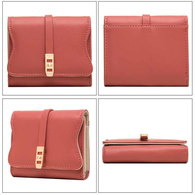 Ví Da Pu Mềm Nhỏ Xinh Thời Trang Cho Nữ