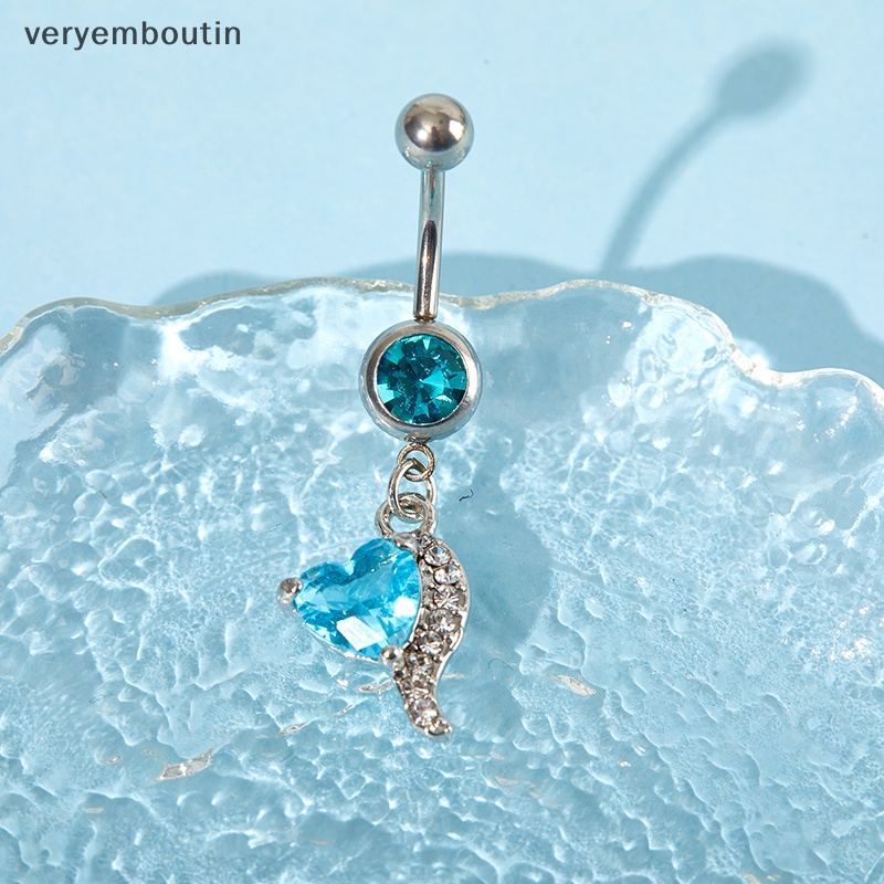 Khuyên Rốn Dạng Thanh Tạ Đính Đá Zircon Quyến Rũ Chất Lượng Cao Cho Nữ