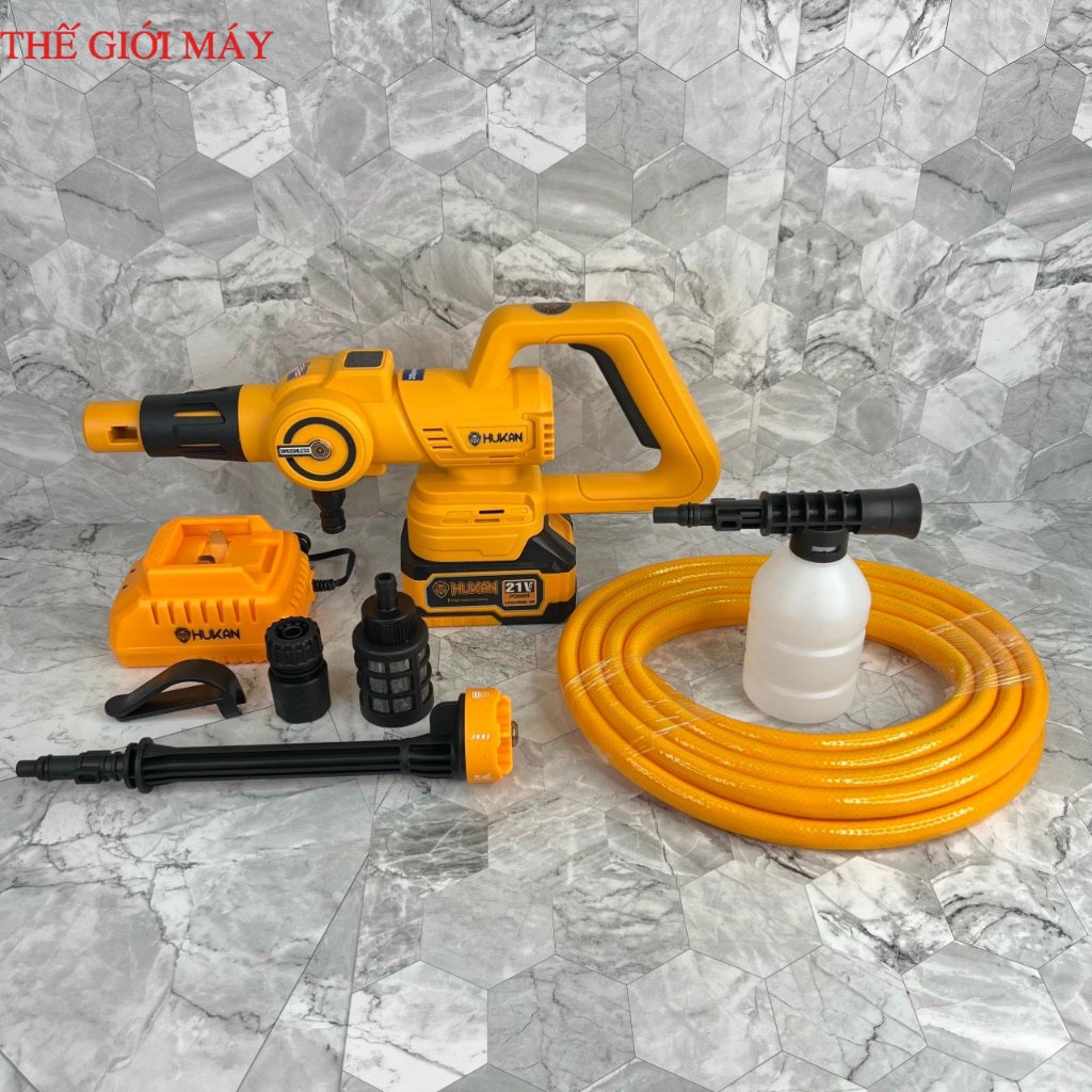 Máy Rửa Xe Pin Hukan HK- PW3828BL Động Cơ Không Chổi Than Bảo Hành 6 Tháng thiế giới máy