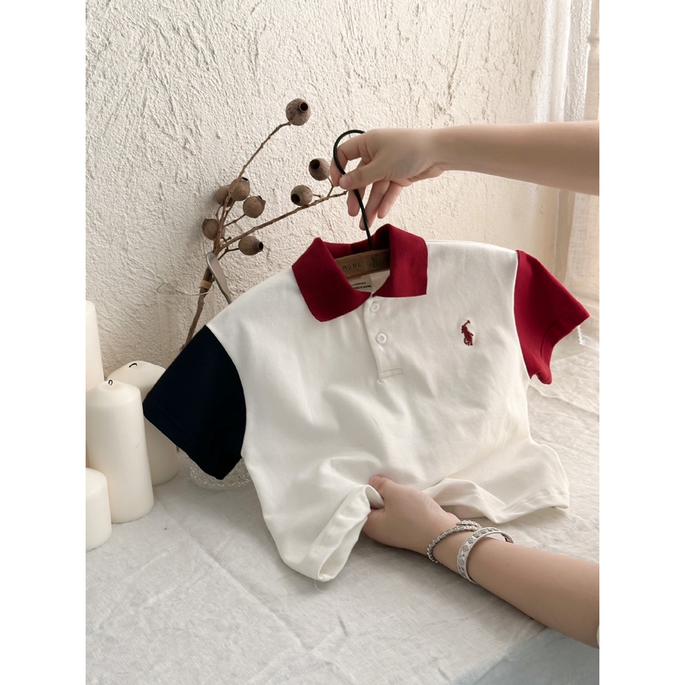 Áo Polo bé trai thêu CHÚ NGỰA cực xinh BAOBAO KIDS áo có cổ cho bé họa tiết ngộ nghĩnh
