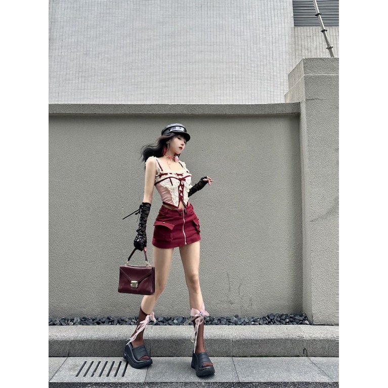 Chân Váy Denim Chữ a Lưng Cao Phong Cách Retro Thời Trang Mùa Hè Mới Cho Nữ GFY9