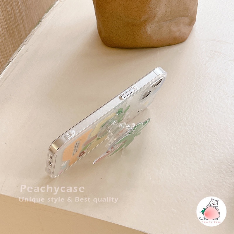 Ốp Điện Thoại PC Cứng Chống Sốc Có Giá Đỡ Hình Cây Dừa Cho iPhone 14 13 12 Pro Max 11 14pro